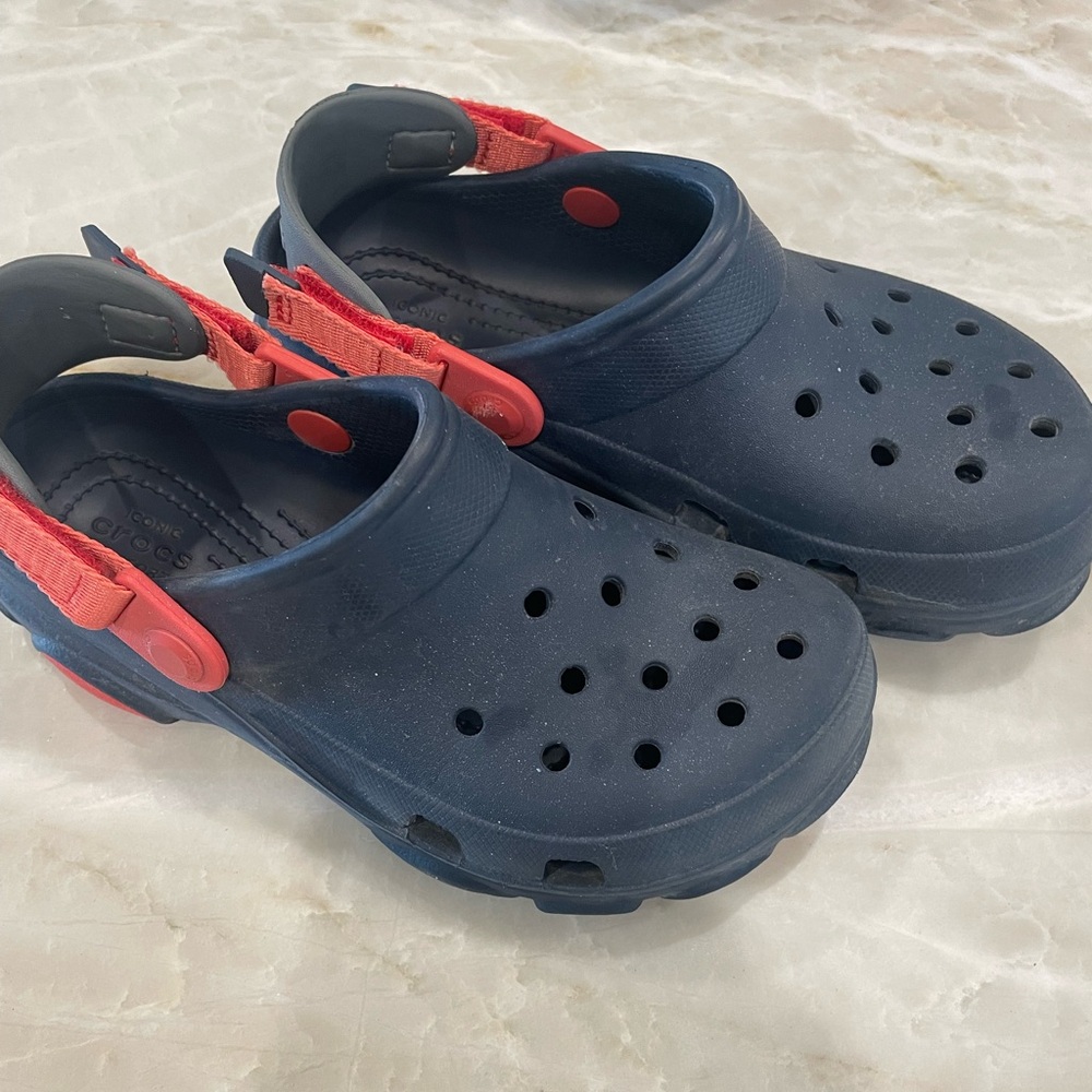 Boys all terrain crocs size J3.